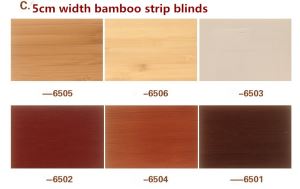 Loodusliku tooni bambusest akna rulood